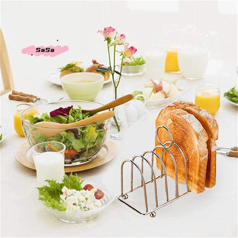 1Pcs Stainless Steel Cooking Rack Versatile Use as Toast Stand Bread Rack Baking Grid Pizza Plate Grill Pot Air Fryer Accessory