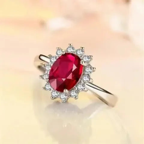 European and American New Blue Zircon Rings Luxury Fashion Jewelry  Cubic Zirconia Bridal Wedding Engagement