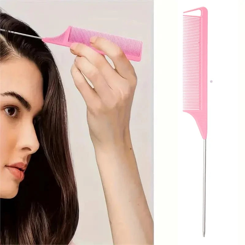 Hair dressing tool set spray bottle, mouse tail comb, hair brush, side control comb, 4 pieces/set for combing soft hair