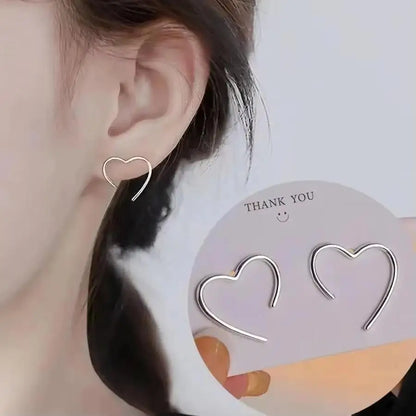 925 Silver Needle Korean Fashion Double V Crystal Earrings For Women Jewelry 2026 Trending Luxury Women's Earrings Behind Ear