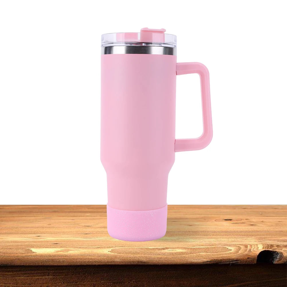 Silicone Water Bottle Boot Anti-Slip Protective Sleeve Heat Insulation Protective Bottom Base for Stanley 20-40oz Water Bottle