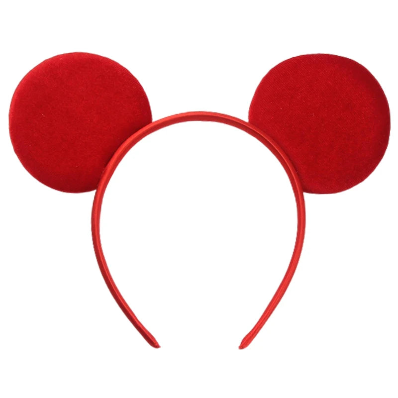 New Trendy Mouse Ears Headband Mickey 3.3"Velvet For Girls Soft Bow Hairband Halloween Festival Party Trip DIY Hair Accessories