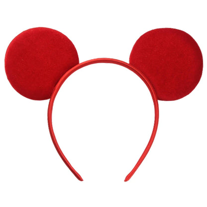 New Trendy Mouse Ears Headband Mickey 3.3"Velvet For Girls Soft Bow Hairband Halloween Festival Party Trip DIY Hair Accessories