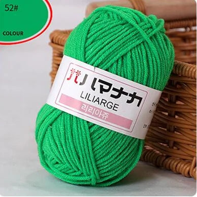 25G Milk Sweet Soft Baby Cotton Knitting Wool Thick Fiber Yarn Velvet Hand Threads for Knitting Wool Crochet Yarn for DIY Sweate