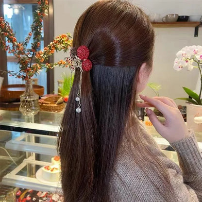 Delicate Tassels Rose Flower Alloy Hairpins for Women Girls Charm Retro Hair Clip New Hair Women's Accessories Gifts