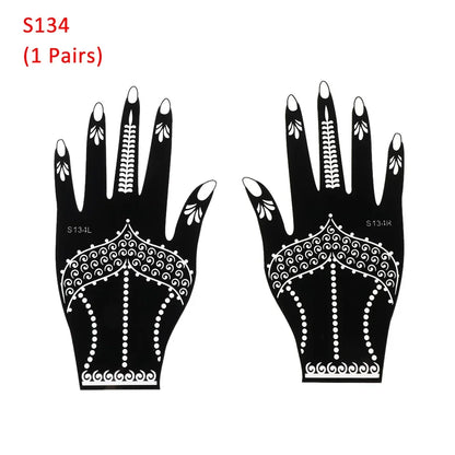 2025 New Professional Henna Stencil Temporary Hand Tattoo Body Art Sticker Template Wedding Tool Flower Tattoo Stencil