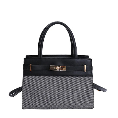 Fashionable Versatile Women's Handbag 2025 New Style Commuter Single Shoulder Crossbody Bag Trendy PU Material Medium Size Zi...