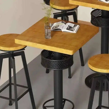 Restaurant Kitchen Bar Tables Side Eat Standing Party Vintage Dining Table Wooden Round Muebles De Cocina Furniture Zt50bt New