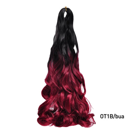 Loose Wave Spiral Curl Braids Synthetic Hair French Curls Braiding Hair Extensions High Temperature Ombre Pre Stretched Hair