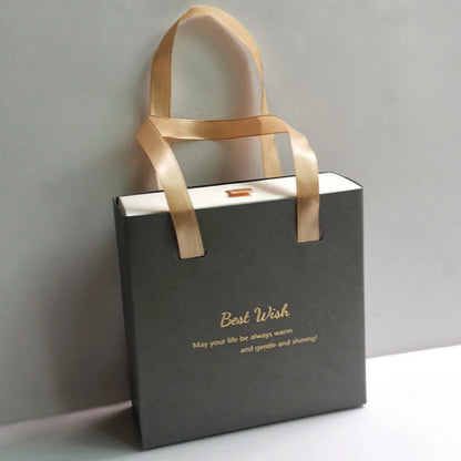Portable Jewelry Box Ring Earrings Necklace Paper Jewelry Display Case Blessing Print Valentines Day Wedding Gift Packaging Box
