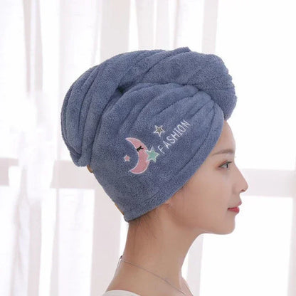 Women Soft Microfiber Towels Shower Cap Towel Bath Hats for Women Dry Hair Cap Quick Drying Soft for Lady Turban Head Girl Towel