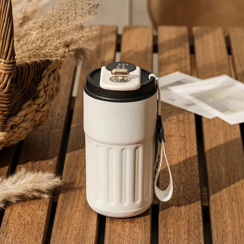 Coffee Cups with Temperature Display Smart Coffee Insulated Mug 316 Stainless Steel Display Temperature Double-walled Insulation