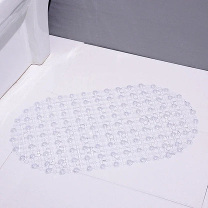 PVC Anti-slip Bath Mat with Suction Cup Soft Shower Mat Massage Anti-slip Bath Home Bathroom Accessories