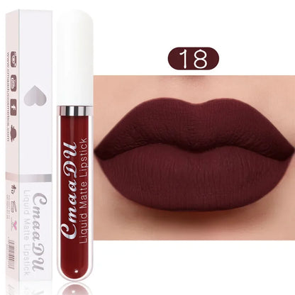 6 Colors/Set Fashion Matte Lip Gloss Sets Natural Moisturize Waterproof Lasting Velvet Sexy Red Liquid Lipstick Beauty Cosmetic