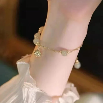 New Luxurious Geometry Square Green Crystal Bracelets Women Fashion Exquisite Butterfly Love Heart Metal Bracelets Set Jewelry