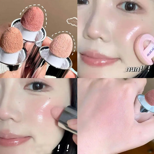 Liquid Powder Blusher 2 In 1 Liquid Powder Blusher Cheek Lip Natural With Sponge Tip Suitable  Low Matte Color Saturation Blushe