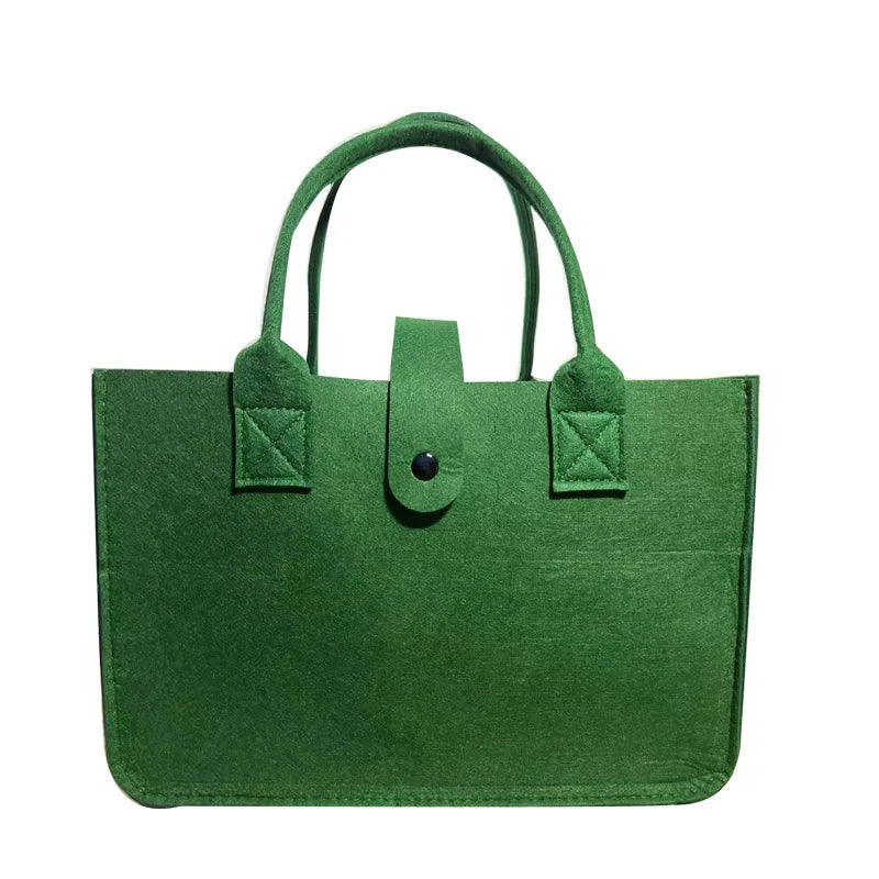 New Fashion Women Bag Felt Cloth HandBag Female Large Capacity Totes Ladies Solid Color Travel Shopping Bags Purses bolso mujer