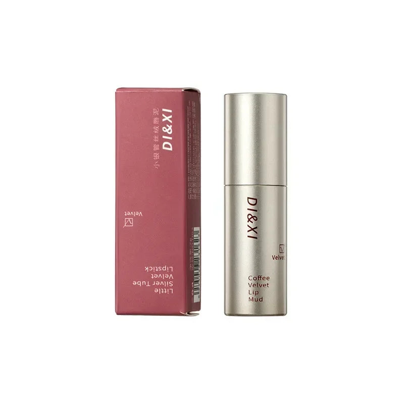 Dark Brown Matte Velvet Lip Gloss Waterproof Liquid Lipstick Nude Brown Lips Tint Mud Makeup Latte Coffee Lip Glaze Cosmetics