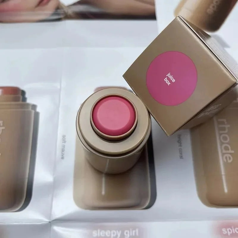 RHODE Pocket Blush Stick Lip Gloss And Cheek Hydrating Stick Natural Rouge Powder Blush Cream Lipstick Cheek Easy To Apply Color