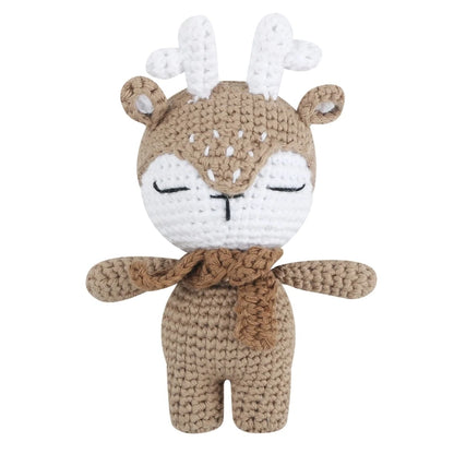Cotton Crochet Baby Stuffed Rabbit Toy kawaii Handmade Bunny Plush Toys Newborn Handhold Sleeping Doll Kid Early Educational Toy