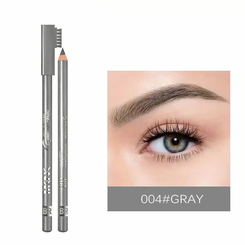 2 In 1 Eyebrow Pencil With Brush Sweat Proof Eyeliner Makeup Pen Professional Defining & Filling Tool Easy Application Cosmetics