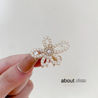 20 Styles Small Pearl Hair Claw Clip For Girls Bow Hairpin Flower Mickey Hairclip Women Mini Bangs Crab Clip barette Accessories