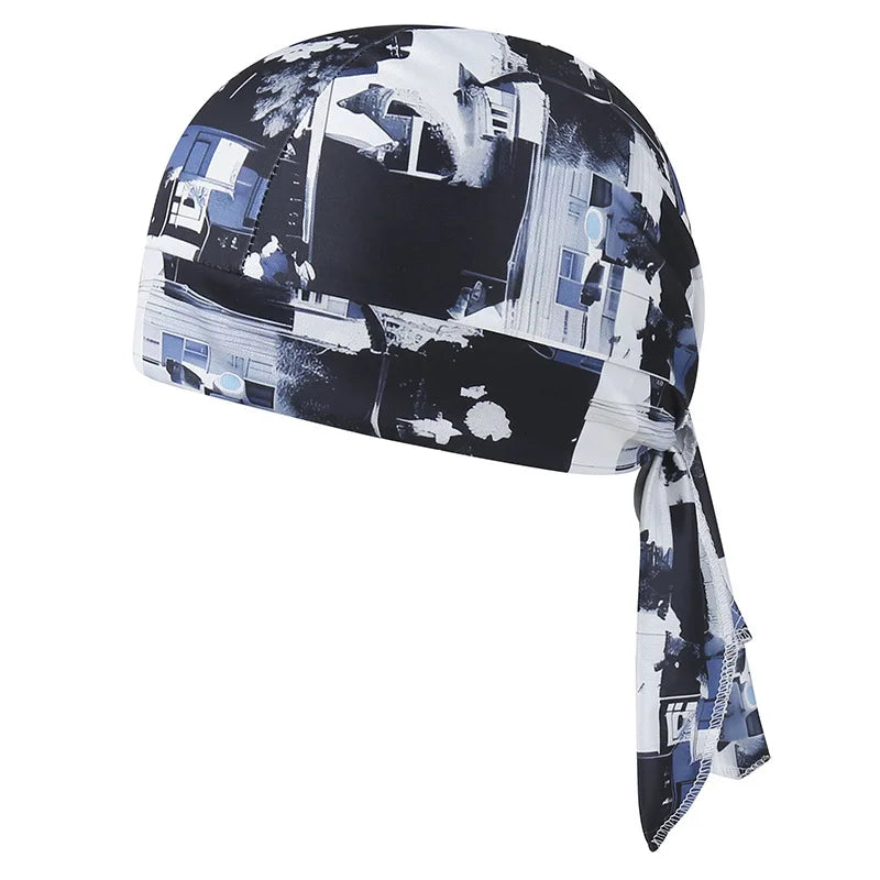Camouflage Headband Handkerchief Head Man Pirate Hat Cycling Hood Sun Protection Sport Breathable Printed Headscarf Bandana