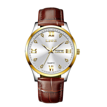 LIGE Top Brand Quartz Watches For Men Fashion Business Luxury Mens Watch Waterproof Date Steel Strap Wristwatches Reloj Hombre