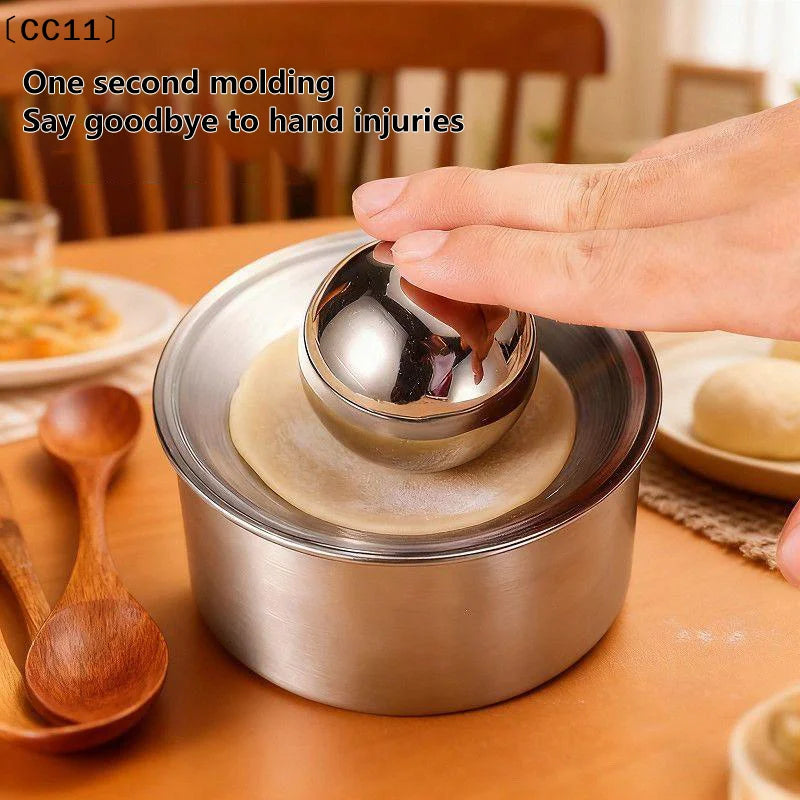Stainless Steel Dumpling Maker Dough Presser Round Mold For Dumpling Pie Rolling Tool Quick Noodle Wrapper Baking  Gadget〔CC11〕