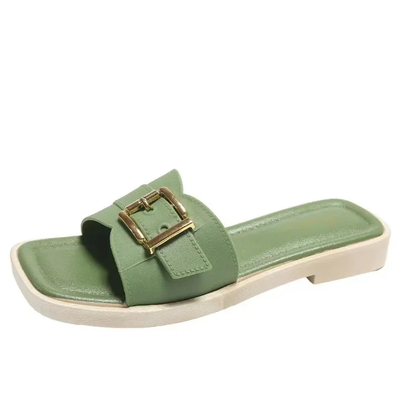 Summer New Style Women's Home Indoor Slippers Anti-Slip Outerwear Fashionable Versatile Women's Sandals PVC Sole
