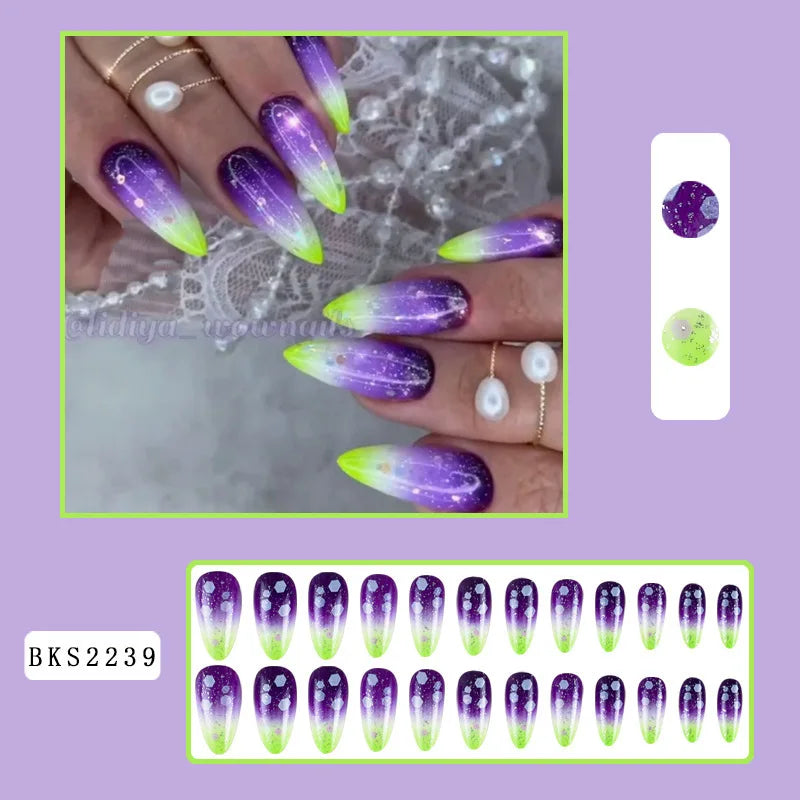 Wholesale Price Press On Nails Ballerina Medium Coffin False Nails French Tip Nails Manicure Stick On Nails Acrylic Fake Nails