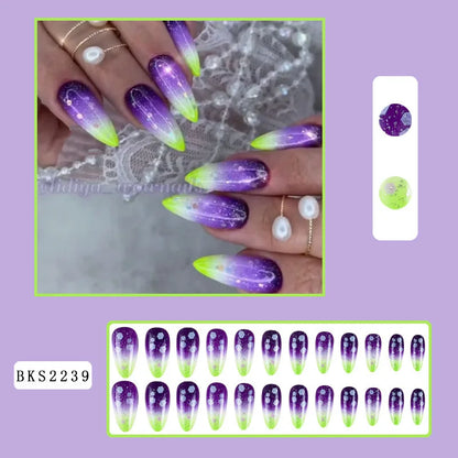 Wholesale Price Press On Nails Ballerina Medium Coffin False Nails French Tip Nails Manicure Stick On Nails Acrylic Fake Nails