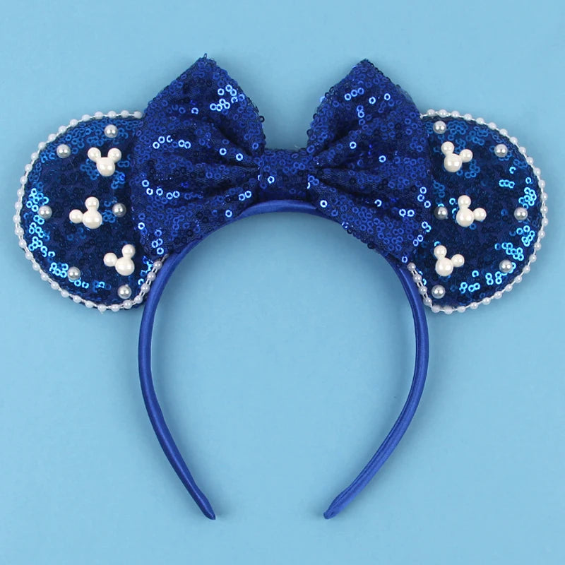 New Trendy Mouse Ears Headband Mickey 3.3"Velvet For Girls Soft Bow Hairband Halloween Festival Party Trip DIY Hair Accessories