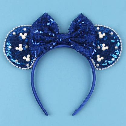 New Trendy Mouse Ears Headband Mickey 3.3"Velvet For Girls Soft Bow Hairband Halloween Festival Party Trip DIY Hair Accessories