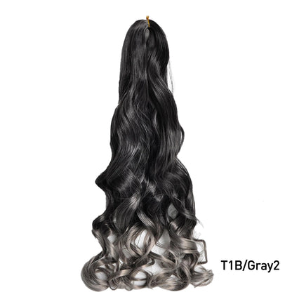Loose Wave Spiral Curl Braids Synthetic Hair French Curls Braiding Hair Extensions High Temperature Ombre Pre Stretched Hair