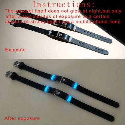 2 pieces/set luminous double cat cute and glowing couple wristbands as gifts for the festival