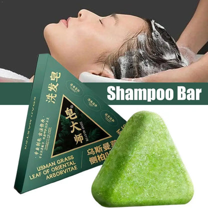 Thuja Leaf and Usman Shampoo Bar Usman Grass Handmade Soap Hair Nourishing Oil Control Soothing Hair Care