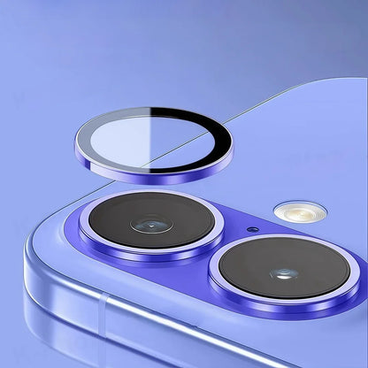 Aluminum Metal Ring Camera Protector For iPhone 17 17Air Rear Lens Tempered Glass Cover For iPhone 16 16Plus Lens Protective Cap