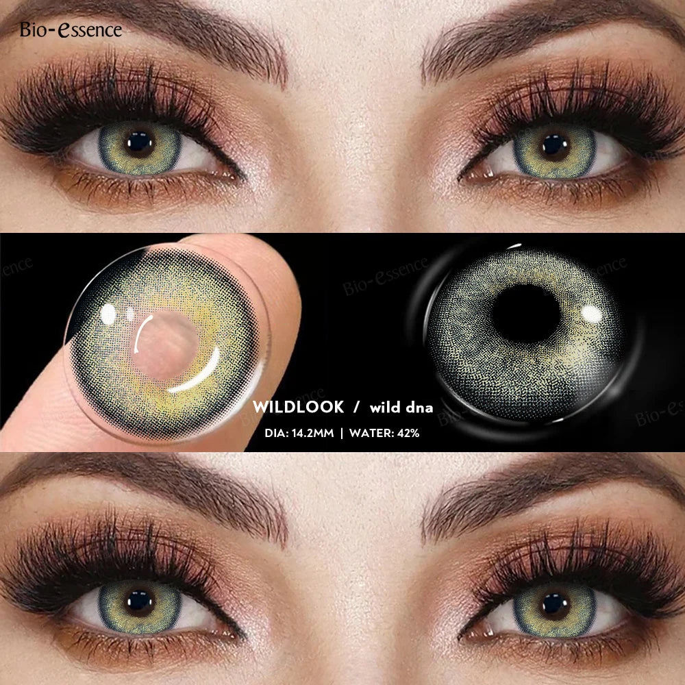Bio-essense Contact Lenses for Eyes Natural Beauty Pupils  Eyes Lenses Korean Brown Contacts 2PCS 1Year Fashion Green Pupilentes