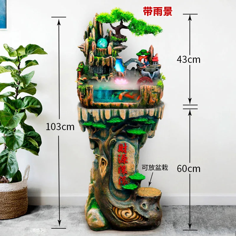 Mini Aquarium For Desktop Small Fish Tank With Waterfall Pump Home Office Decoration