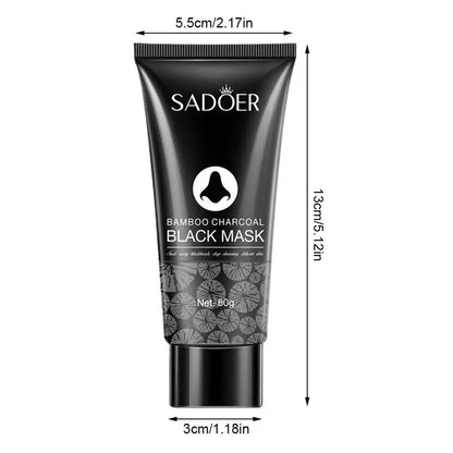 New High-end Deep Cleansing Black Mask Bamboo Charcoal Blackhead Remover Face Mask Skin Care Peal-off Nose Mask 60g