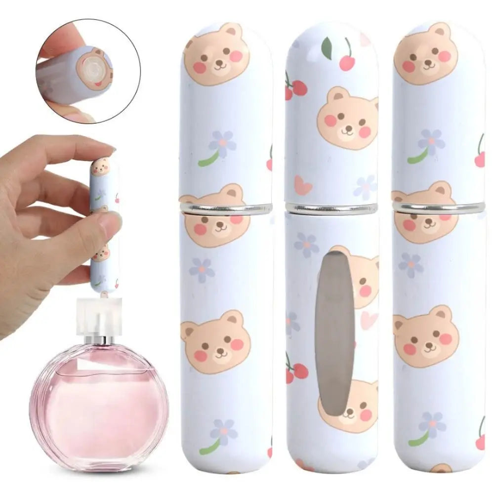 5ml Mini Perfume Bottle Essential Oil Alcohol Spray Atomizer Bottle Spray Rotating Bottle Refillable Empty Cosmetic Containers