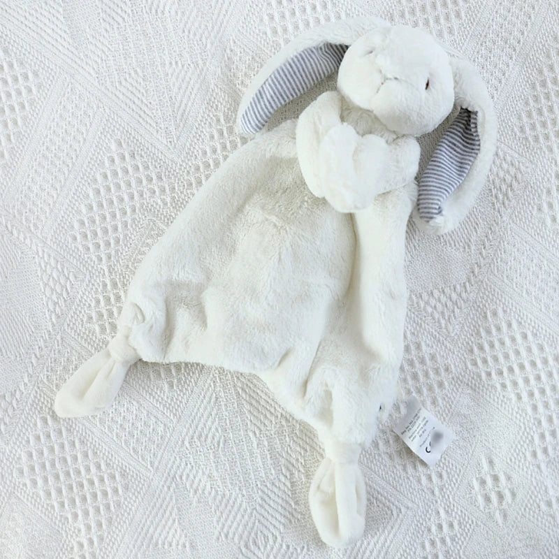 11'' Mood Comforter Bunny Baby Teething Toy Soft Animal for Doll Room Decoration Mood Appease Toy for Infant Crib Orname