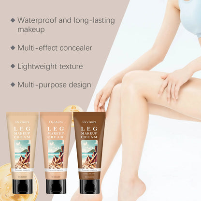 Leg Makeup Body Lotion Long-Lasting Waterproof Anti-Transfer Concealer Even Skin Tone Wheat Tan Brown Liquid Bronze Foundation