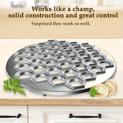 Aluminum Dumpling Maker Tool | 37-Hole Ravioli Press for Homemade Pasta & Meat Fillings | Multi-Use Pastry Mold Kitchen Gadget