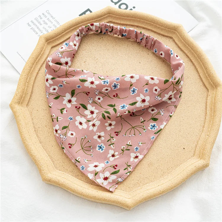 Bohemia Women Hair Band Scarf Floral Print Paisley Bandanas Headwear Vintage Triangle Head Scarf Hair Tie Hair Accessories
