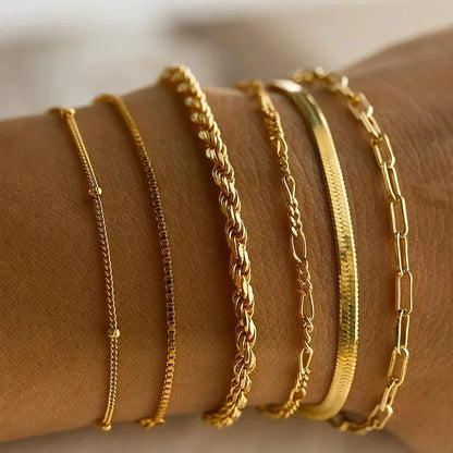 3 Pcs/set Geometric Twisted Lines Irregular Shaped Open Cuff Bracelet and Bangle Set for Women Punk Exaggerated Style Accessor