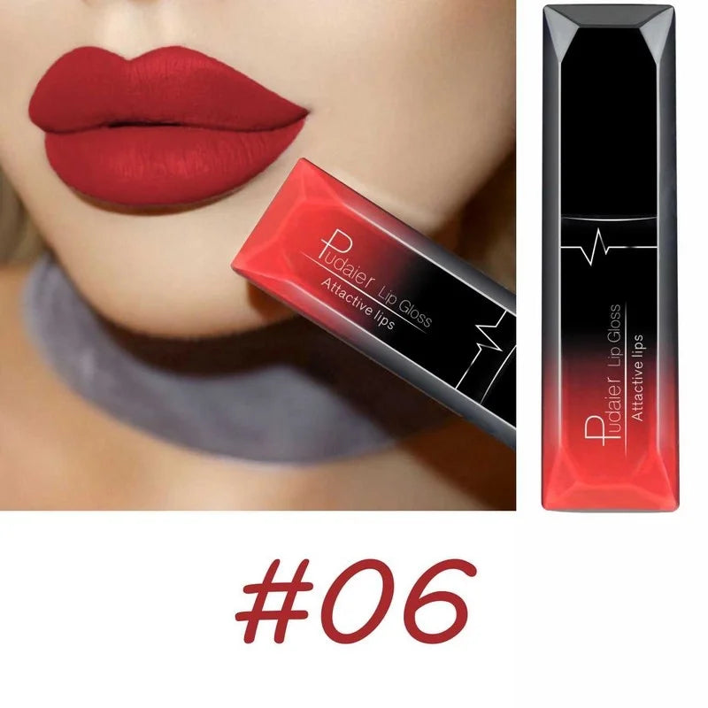 Matte Liquid Lipstick 17 Colors, Long Lasting Lip Gloss, Velvet Lip Cream, High Pigment, Non-Stick Cup, Sexy Finish