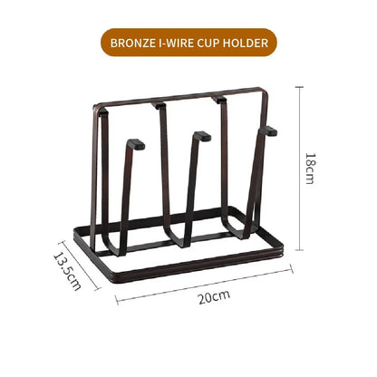 1Pcs 6 Cup Glass Drying Rack, Non-Slip Cup Organizer for Mugs, Glasses and Bottles
