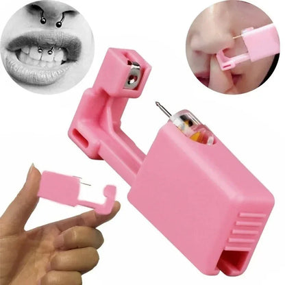 1Pcs Disposable Safe Painless Ear Piercing Tool, Healthy Sterile Punctur Kit Earring Studs Nose Rings Piercing Gun Set